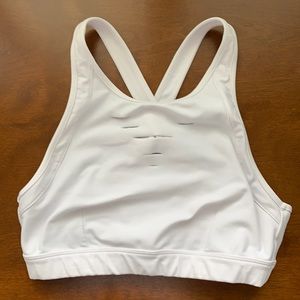 alo warrior bra white